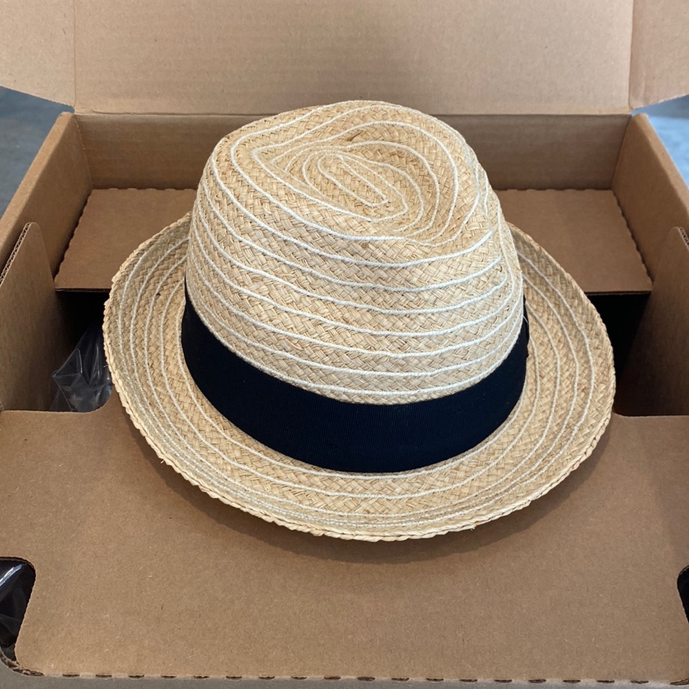 Tommy Bahama straw hat. Brand new.  Size medium. Natural straw with black band.